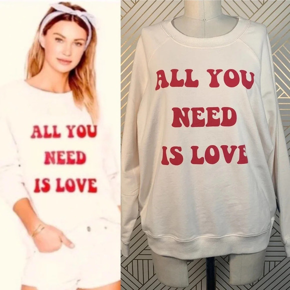 Wildfox All You‎ Need Is Love Sommers Sweatshirt - Picture 1 of 13